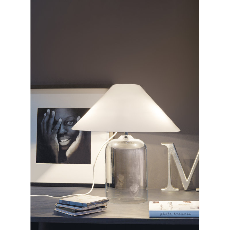 Alega Table Lamp White Crystal Glossy Chrome E12 Ul