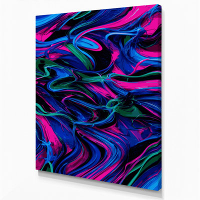 Digital Abstraction 93 Blue Canvas Wall Art