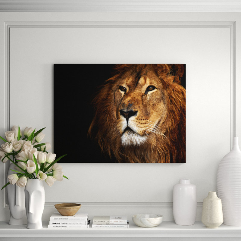 Prideful Lion Print, 16" H x 20" W x 1.5" D