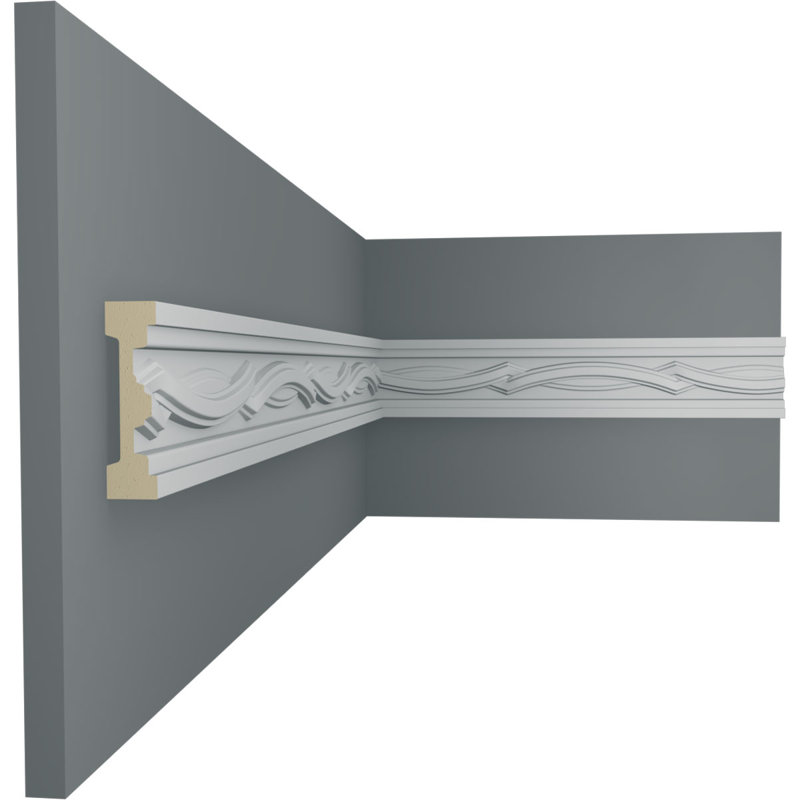Primed White Polyurethane Decorative Chair Rail Moulding Set