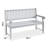 Uira Solid Eucalyptus Outdoor Bench With Slatted Backrest