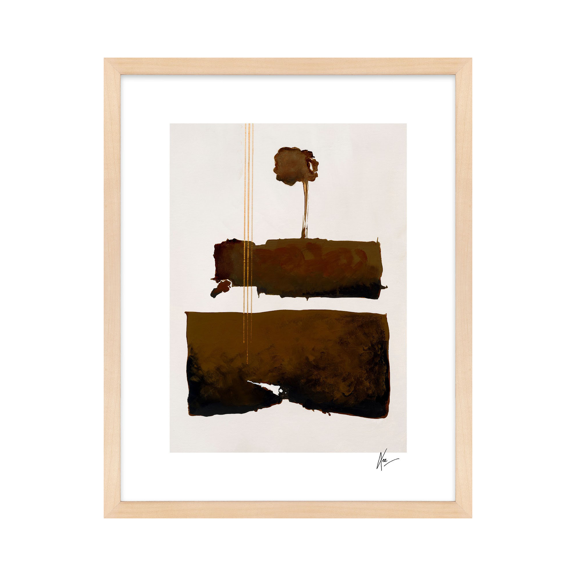 Walk With Me by Lee Lessem, 20" H x16" W x 1.25" D, Maple