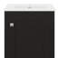 Armoire de rangement en bois 18 po avec lavabo en céramique, ensemble de meuble-lavabo simple autoportant avec un tiroir et une tablette de rangement-1046285982