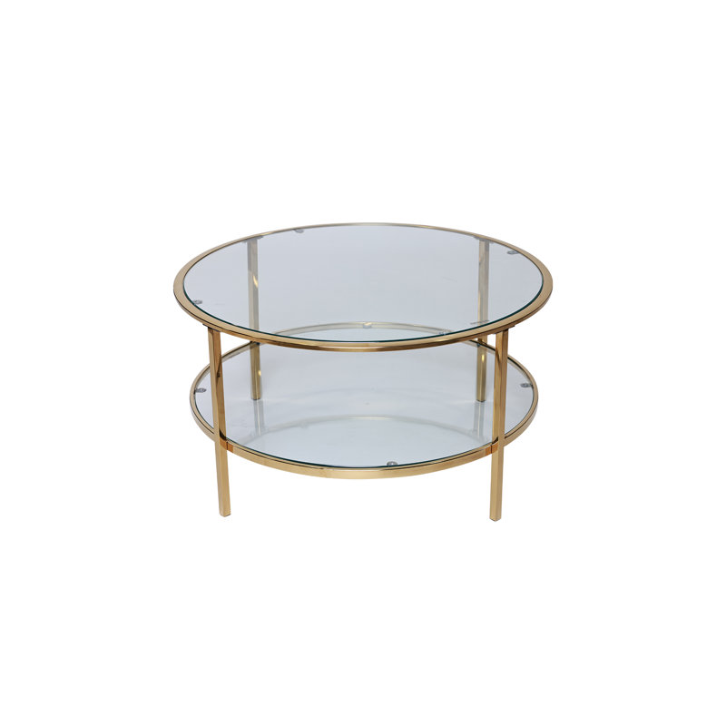 Clio Luxury Coffee Table, Gold