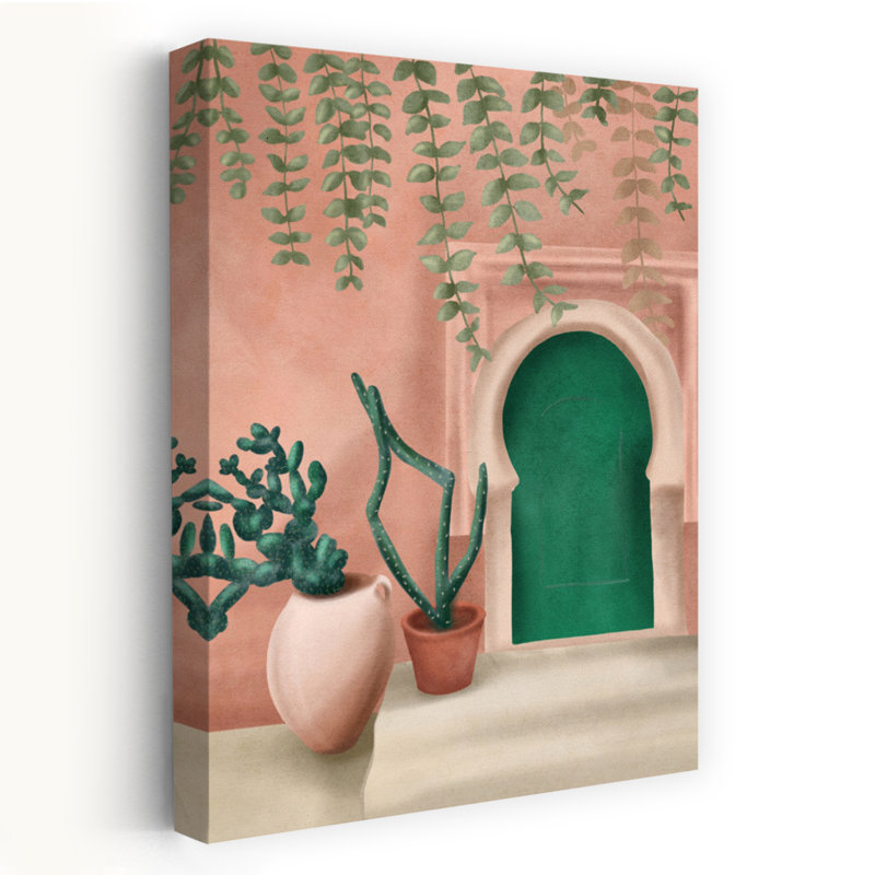 Art contemporain, art abstrait contemporain, cactus, H 60 po x l 40 po