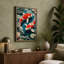 Koi In Circles Japandi - Print-136732411-136732416