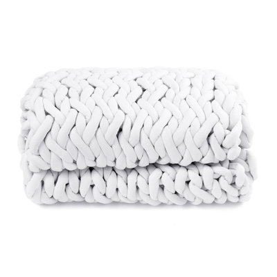 Rheems Chunky Knit Heated Throw Blanket