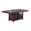 Table de salle à manger espresso rustique avec base de rangement et chaises d'appoint 7 pièces Ensemble de salle à manger espresso rustique