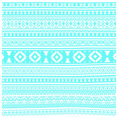 Turquoise Geometric Patterns Comforter
