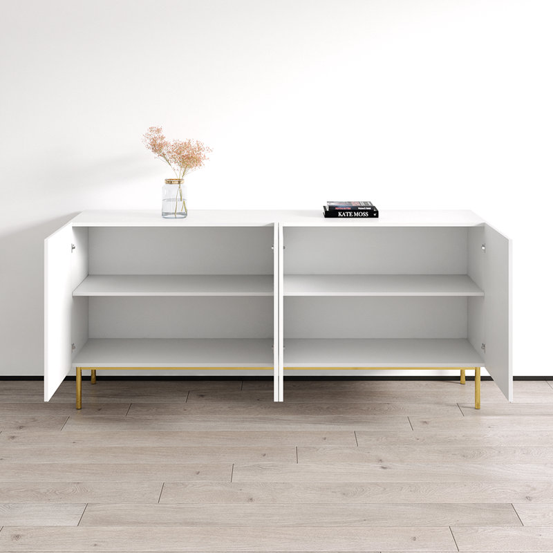 Nicole 74.8" Sideboard with Matte Finish, White