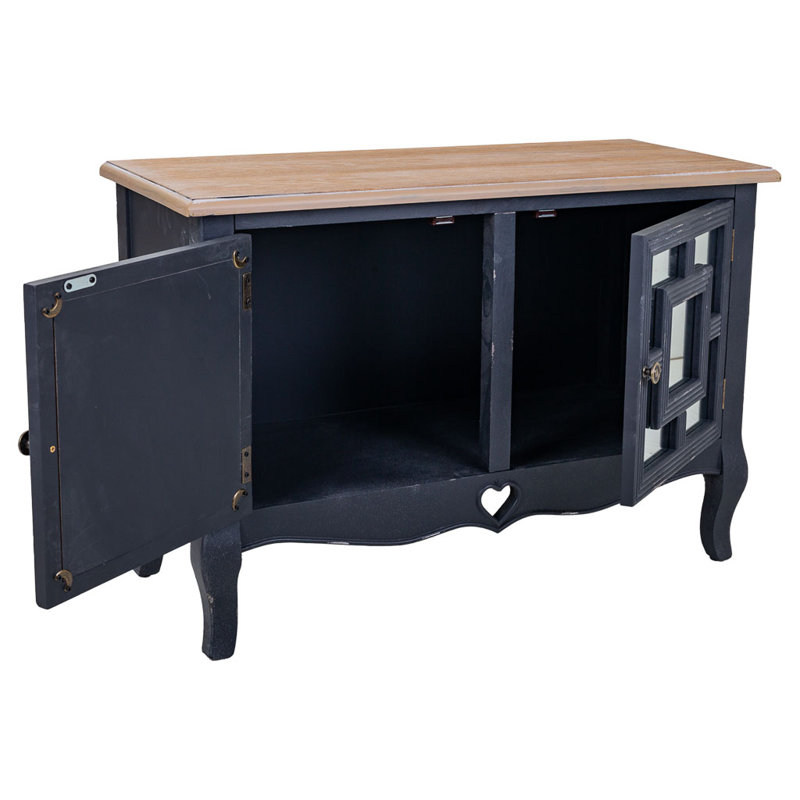 Youngblood 83cm Solid Wood Top Console Table, Black