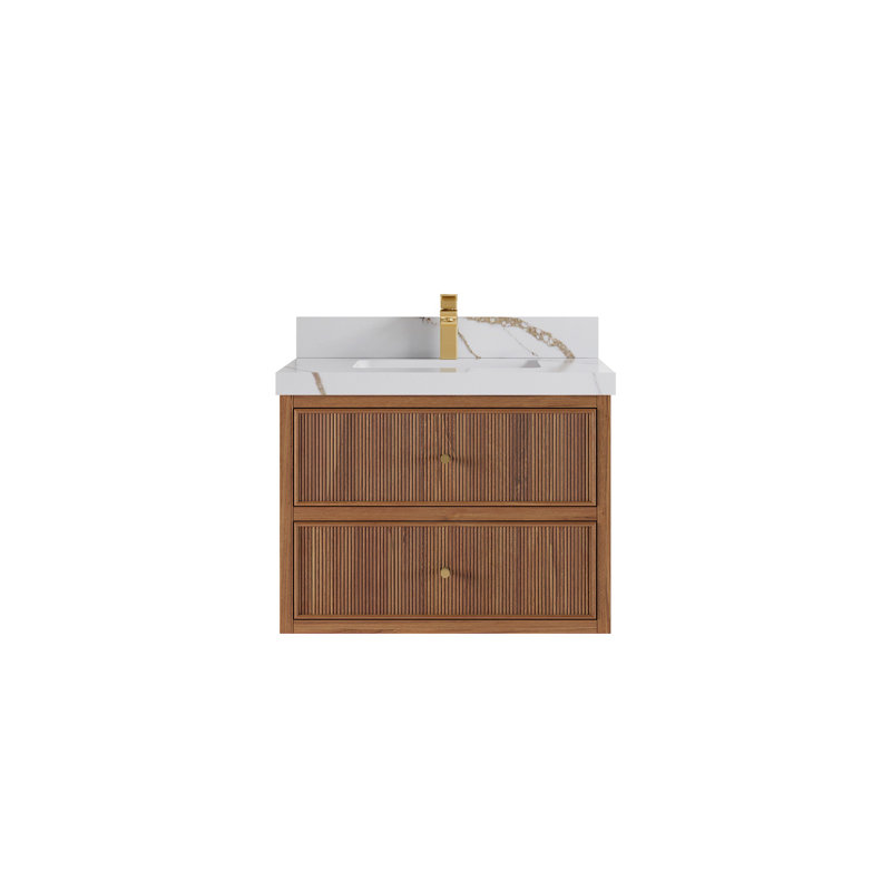 Ensemble de meuble-lavabo simple 30 po Sonoma, Or Calacatta