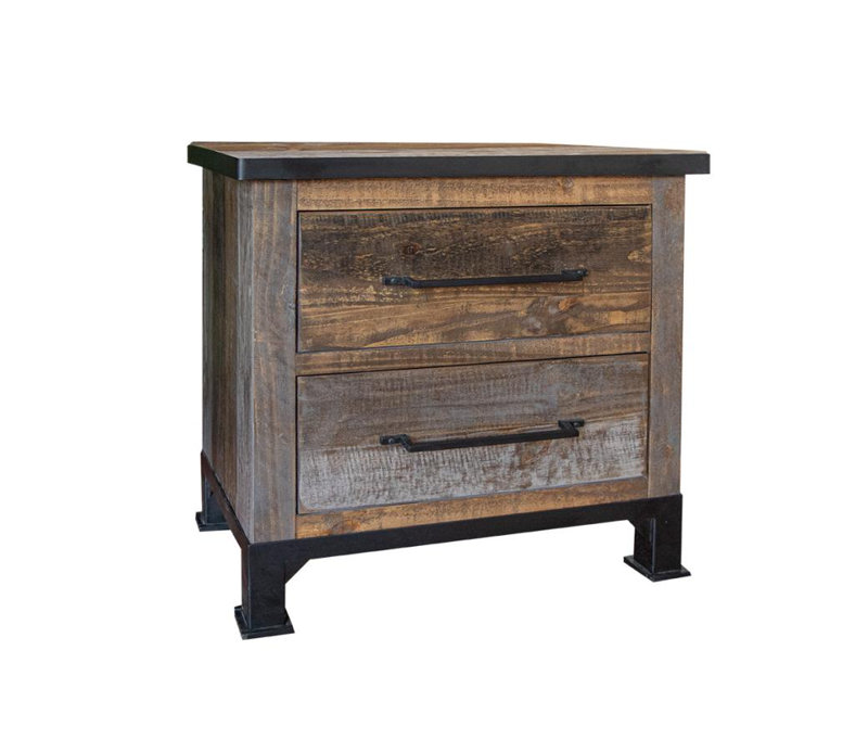 Table de chevet en bois massif Esmael
