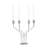  2 Piece Aluminum Tabletop Pillar Set