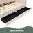 Twin Size L-Shaped Corduroy Daybed,Upholstered Bed Frame With 2 Storage Drawers-1437297087