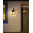 Sebeka 18-inch 1-light Textured Black Exterior Wall Sconce with Clear Water Glass-1013731482-1013731483