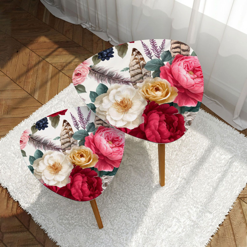 Ensemble de 2 tables basses gigognes Triangle