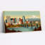 Tableau sur toile représentant un paysage urbain de Seattle avec le mont Rainier (lot de 1)-1807791884