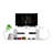 4 Shelves Tv Stand For 68 Inch Tv, Mid Century Modern, Open Storage, White/ Quality, Solid Wood Made Article Modern Inch, Appeal, Constructed Piece-445056139