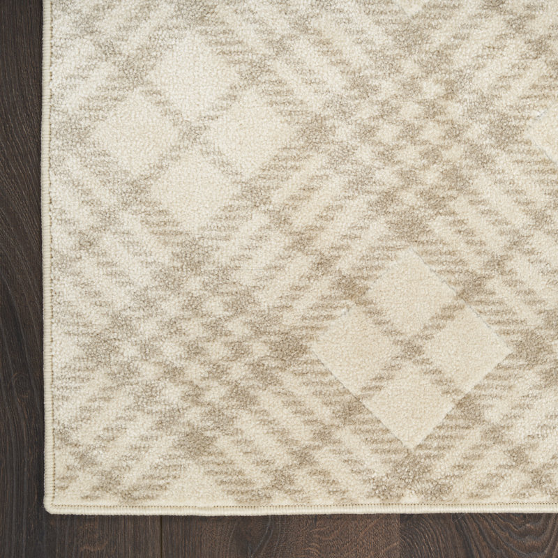 Javarion Geometric Polyester Kitchen Mat, Rectangle 2' x 4'2"