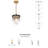 Jacinta 1-Light Dimmable Crystal Pendant Light for Kitchen Island
