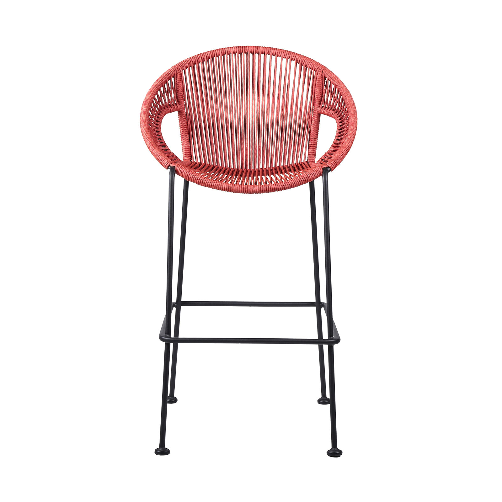 Champlost Patio Bar Stool, Brick Red, 26"