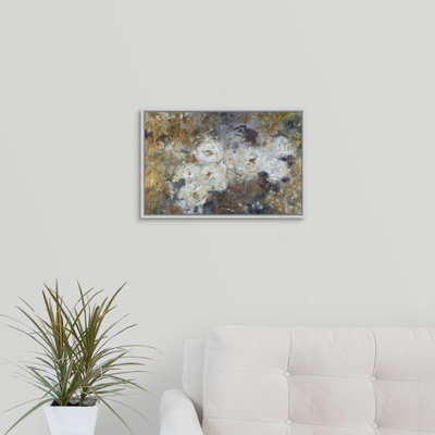 « golden fleurings », peinture sur toile