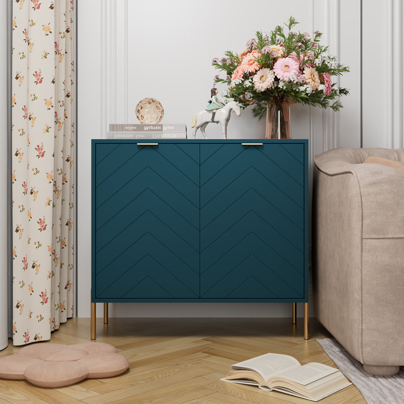 Rupena 31.5" W 2-Door Accent Cabinet, Green