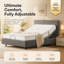 Base de lit réglable Smart Electric avec télécommande sans fil, base de lit ergonomique inclinée pour la tête et les pieds-129675238