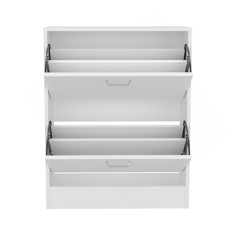 Range-chaussures, 2 portes, blanc, Blanc