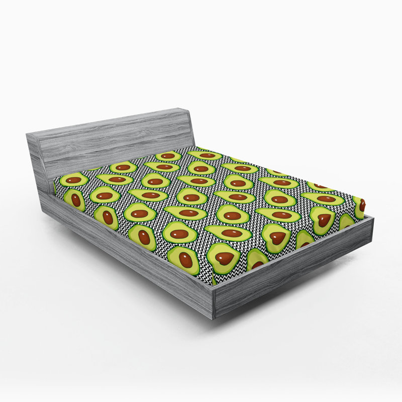 Drap-housse Ambesonne Avocado, Drap-housse de taille double