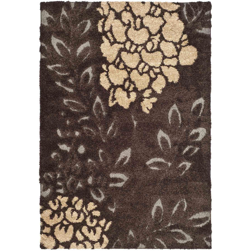 Tapis floral à poils longs Chanhassen, Rectangle 4 pi x 6 pi