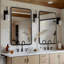Miroir de salle de bain rectangulaire contemporain | Structure en O-Tube en acier inoxydable-1061854539-1040741827