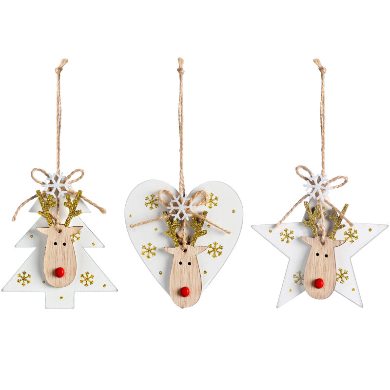 Wood Astrology & Stars Holiday Shaped Ornament