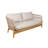Portofino 4-piece Outdoor Conversation Set With Acacia Wood Frame, Hand-woven Rope & Terrazzo Coffee Table