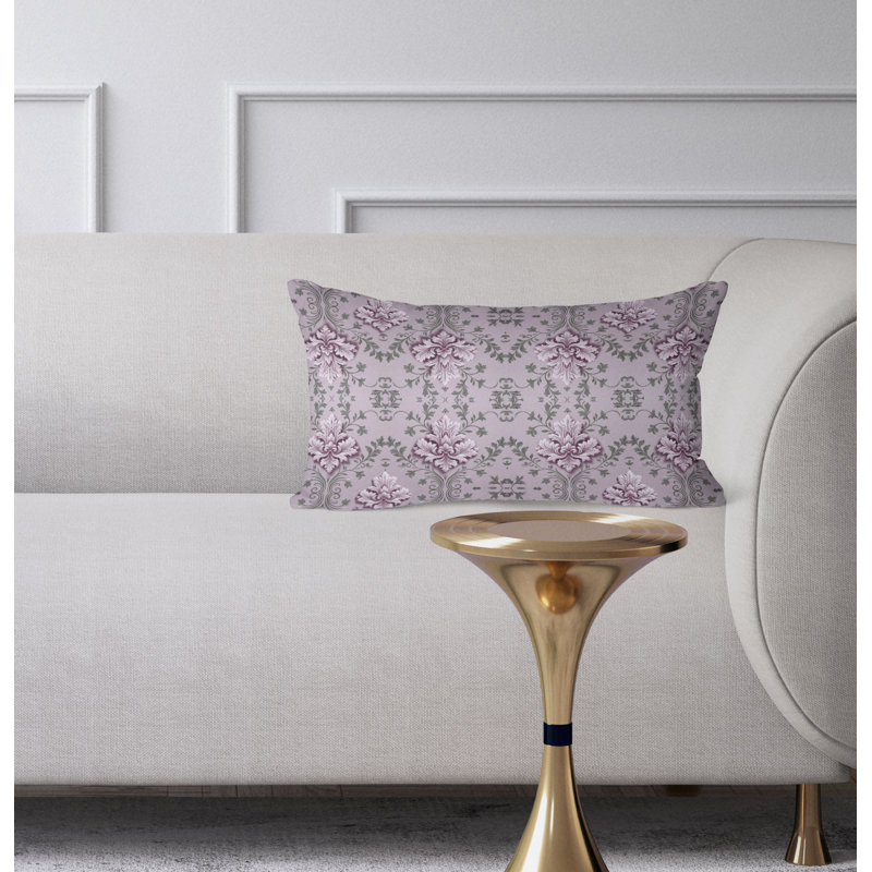 Coussin Art Deco Elegance, Gris / rose