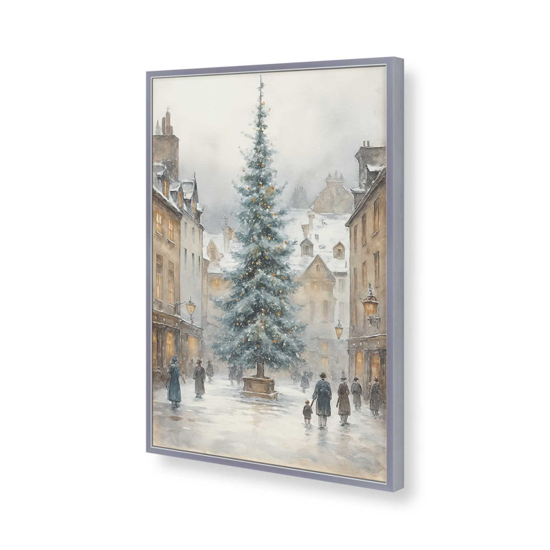 Reproduction d'art lueur de Noël, 12 po x 16 po, Chrome poli