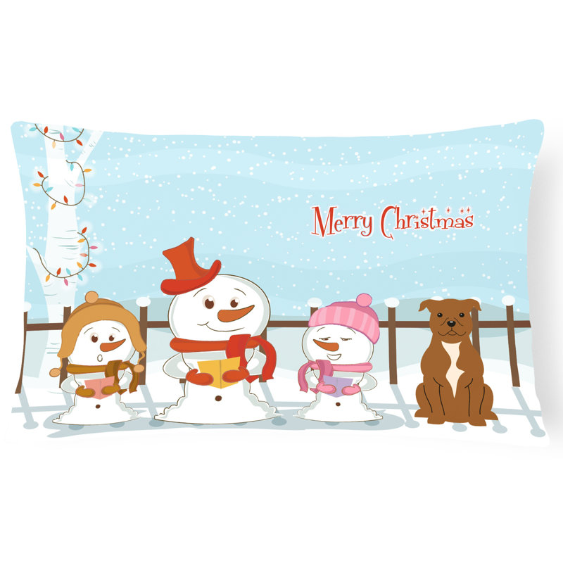 Coussin lombaire intérieur / extérieur Merry Christmas, Brun