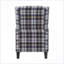 Fauteuils inclinables | Fauteuil inclinable moderne à oreilles - Velours brossé gris clair | Pas de leviers | Pieds en bois massif espresso | Velours