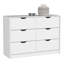 Commode H 30 po, commode 4 tiroirs avec 2 armoires inférieures, commode blanche-1808308234