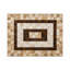Tapis brun clair en cuir de vache patchwork, tapis en cuir géométrique, tapis de luxe moderne fait à la main-939319657