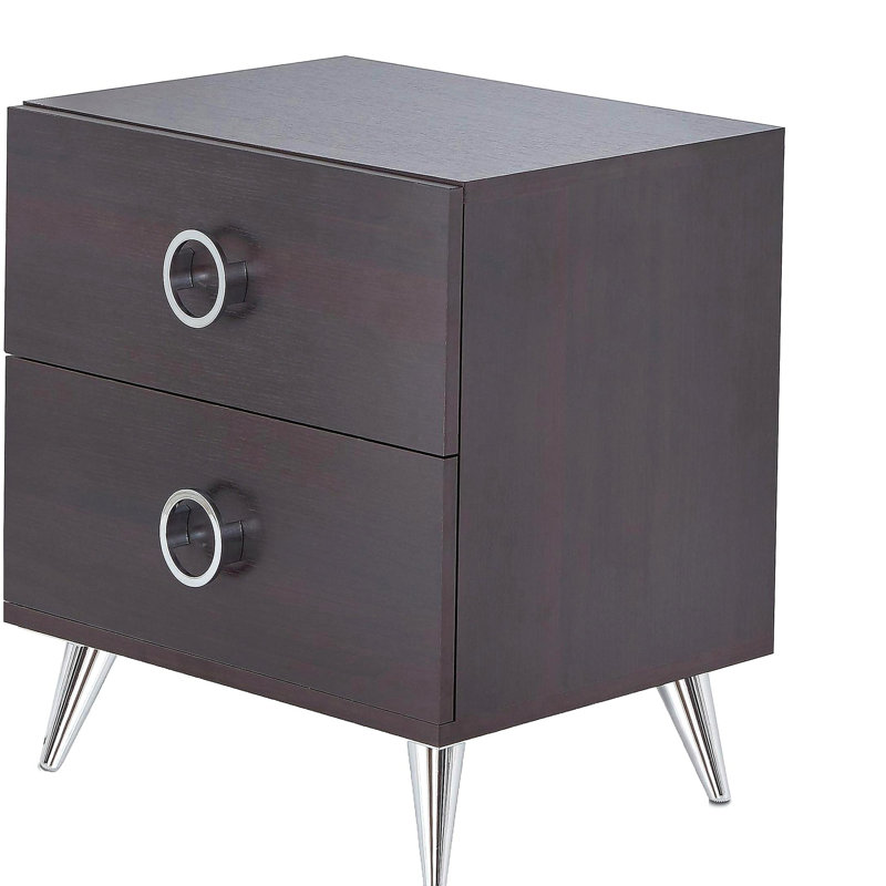 Espresso 2-Drawer Rectangular Accent Table