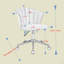 Chaise de bureau à domicile, chaise de bureau d'ordinateur en forme de fleur pivotante en tissu pour bureau à domicile ou chambre à coucher-1952118407