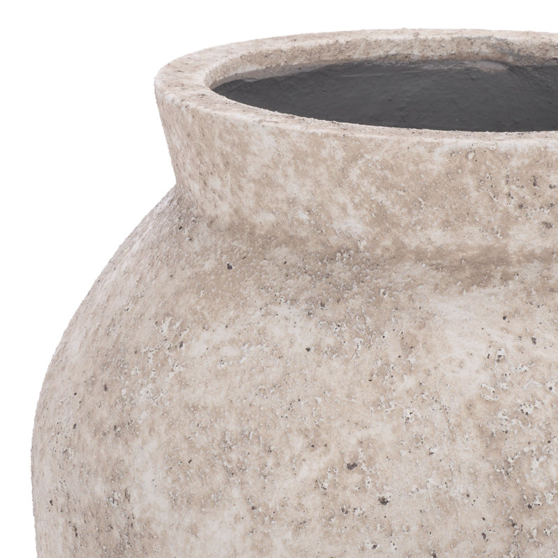 Grand pot à fleurs Bolton, 20,9 x 20,9 x 29,1, Blanc antique