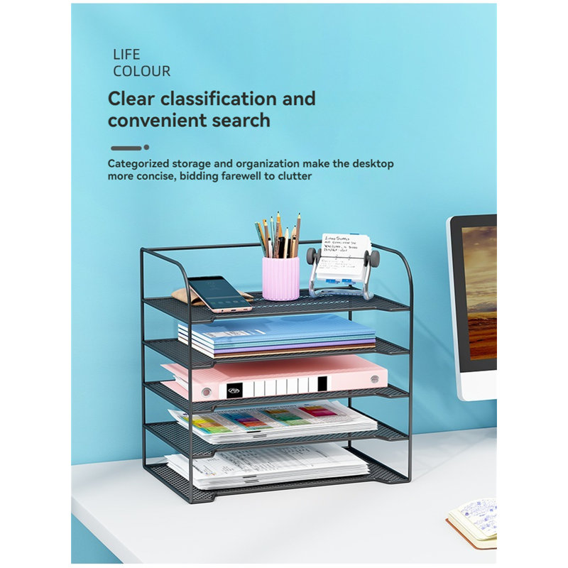 Razim Metal File Organizer, Black