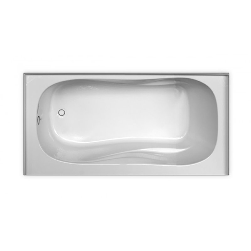 66'' x 32'' Soaking Acrylic Bathtub, Left, White