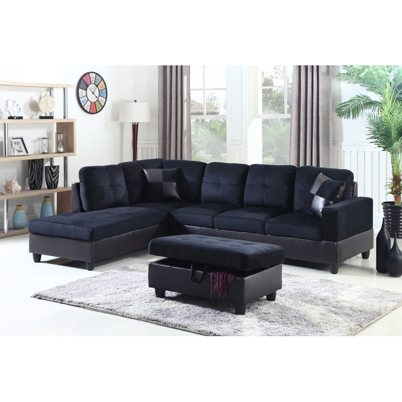 Ambernicole Upholstered L-Shaped Sectional, Left Hand Facing
