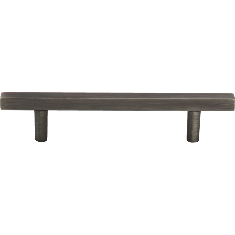 Dominique Bar Pull, Brushed Pewter, 3 3/4"