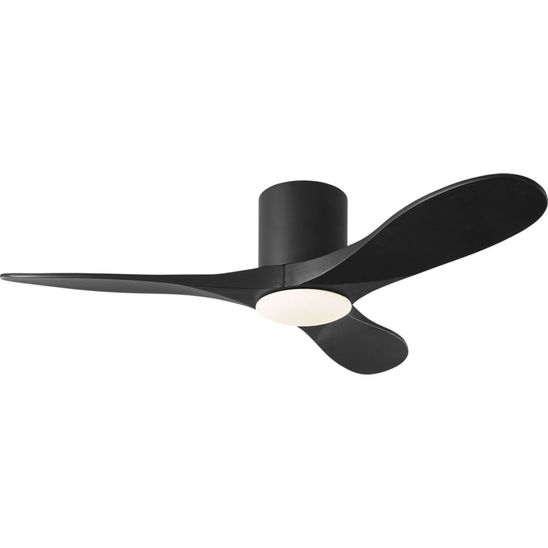 Maverick Smart Hugger LED Ceiling Fan, Midnight Black, Midnight Black, 44" Wide