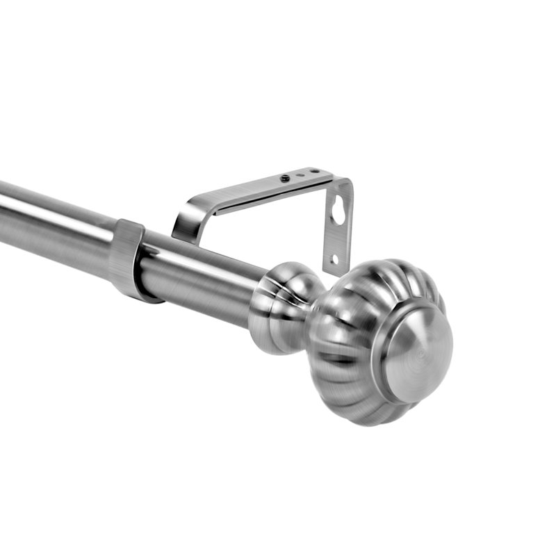 Tringle à rideaux simple Photina, l 48 po à 84 po, Acier brossé